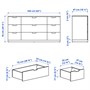 NORDLI, комод с 9 ящиками, белый 492.084.33