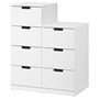 NORDLI, комод с 7 ящиками, белый 892.480.07
