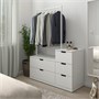 NORDLI, комод с 5 ящиками, белый 892.952.87