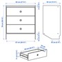 RACKNÄS, комод с 3 ящиками, белый/на стену 305.878.67