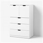 NORDLI, комод с 5 ящиками, белый 092.765.51