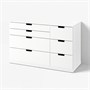 NORDLI, комод с 7 ящиками, белый 093.368.85