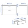 NORDLI, комод с 2 ящиками, белый 792.084.22