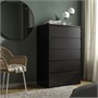 MALM, комод с 6 ящиками, черно-коричневый 603.546.25