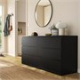 MALM, комод с 6 ящиками, черно-коричневый 903.546.24