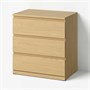 STORKLINTA, комод с 3 ящиками, под дуб 705.611.15