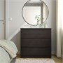 MALM, комод с 3 ящиками, черно-коричневый 303.546.22