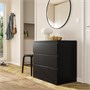 MALM, комод с 3 ящиками, черно-коричневый 303.546.22