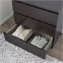 MALM, комод с 3 ящиками, черно-коричневый 303.546.22