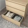 MALM, комод с 3 ящиками, дубовый шпон, беленый 303.546.60