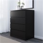 MALM, комод с 4 ящиками, черно-коричневый 103.546.23