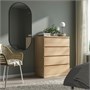 MALM, комод с 4 ящиками, дубовый шпон, беленый 903.546.62