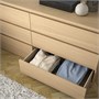 MALM, комод с 6 ящиками, дубовый шпон, беленый 503.546.64