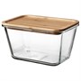 IKEA 365+, пищевой контейнер с крышкой, прямоугольный стекло/бамбук 292.690.69