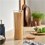 EKLATANT, банка с крышкой, прозрачное стекло/бамбук 104.190.59
