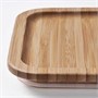 IKEA 365+, пищевой контейнер с крышкой, прямоугольный, нержавеющая сталь/бамбук 194.375.01