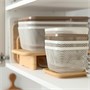 IKEA 365+, корзина с крышкой, квадратный металл/светлый серо-коричневый бамбук 196.177.81