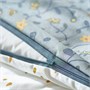 GULDVÄVARE, пододеяльник и 1 наволочка для детской кроватки, синий/белый цветочный узор 406.305.30