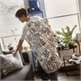 BROKDRACENA, пододеяльник и наволочка, белый/черный 806.057.84