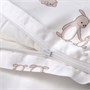 LEN, пододеяльник и 1 наволочка для детской кроватки, белый бежевый/с узором кролика 506.385.64