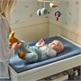 VÄDRA, чехол на коврик для ухода за ребенком, бежевый/синий 106.305.41