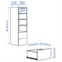SMÅSTAD / PLATSA, книжный шкаф, белый белый/с 2 ящиками 294.832.67