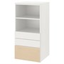 SMÅSTAD / PLATSA, книжный шкаф, белая берёза/с 3 ящиками 093.889.59