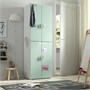 SMÅSTAD / PLATSA, шкаф, белый светло-зеленый/с 2 штангами для одежды 095.554.15