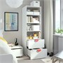 SMÅSTAD / PLATSA, книжный шкаф, белый с рамой/с 2 ящиками 594.832.99