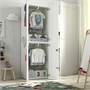 SMÅSTAD, шкаф-купе, белый с каркасом/с 2 штангами для одежды 293.909.04