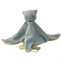 GULDVÄVARE, комфортный плед с мягкой игрушкой, сине-желтый/кошка 005.736.59