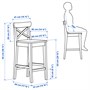 ROSENTORP, барный стул со спинкой, высота стойки/белый 206.181.95