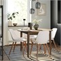 SKANSNÄS / GRÖNSTA, стол и 4 стула, коричневый бук/внутри/снаружи белый 296.345.58