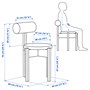 IKEA PS 2026, стол и 2 стула, сосна/Кнебек ярко-синий 796.477.61