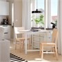 NORDEN / KARSKÄR, стол и 2 стула, белый/резиновое дерево 996.300.76