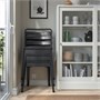 SKOGSTA / RAMSNÄS, стол и 6 стульев, черная акация/антрацит Vissle темно-серый 796.237.17