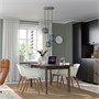 SKANSNÄS / GRÖNSTA, стол и 4 стула, подлокотники коричневый/белый 695.616.54