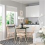 IKEA PS 2026 / HÖGVED, стол и 4 стула, зеленый/сосна 096.477.74