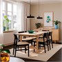 KARSKÄR / SKANSNÄS, стол и 6 стульев, каучуковое дерево/черный бук 296.290.76