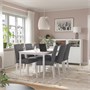 DANDERYD / BERGMUND, стол и 6 стульев, белый/Гуннаред средне-серый 495.442.79