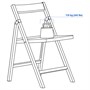 IKEA PS 2026, стол и 2 складных стула, сосна/синий/черно-красный 696.477.71