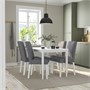 DANDERYD / BERGMUND, стол и 4 стула, белый/Гуннаред средне-серый 295.442.56