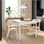 TONSTAD / LISABO, стол и 4 стула, кремовый/ясень 396.336.43