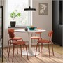 DOCKSTA / SANDSBERG, стол и 4 стула, белый/Реммарн красно-коричневый 396.258.22