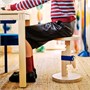 IKEA PS 2026, табурет, регулируемый по высоте, береза/прозрачный лак ярко-синий 006.179.60
