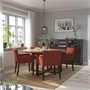 MÅRENÄS, стул с подлокотниками, черный/Гуннаред красно-коричневый 495.151.30