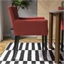 MÅRENÄS, стул с подлокотниками, черный/Гуннаред красно-коричневый 495.151.30