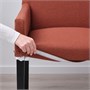 MÅRENÄS, стул с подлокотниками, черный/Гуннаред красно-коричневый 495.151.30