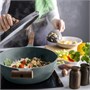 KLIPPFISK, сотейник с крышкой, антипригарное покрытие стекло/дерево серо-бирюзовый 606.025.12