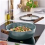 KLIPPFISK, сотейник с крышкой, антипригарное покрытие стекло/дерево серо-бирюзовый 606.025.12